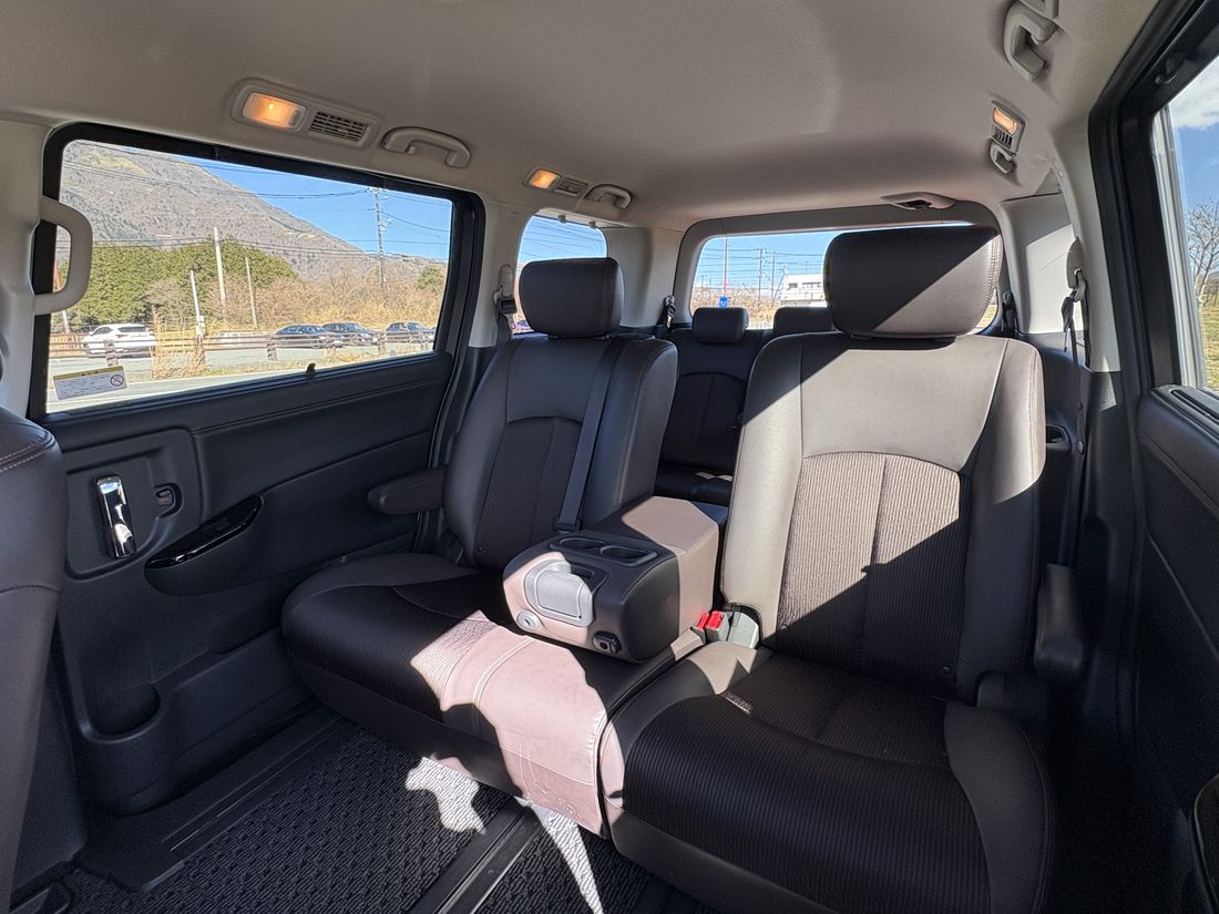 Comfortable seats in the private van